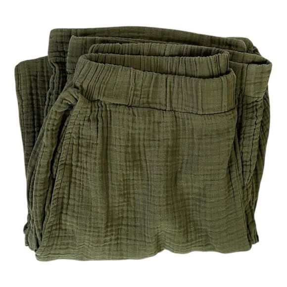 Xirena Pants Womens Medium Joggers Gauze Green Drawstring Cotton - Picture 8 of 8